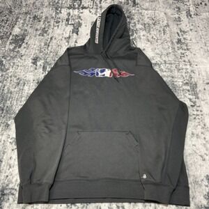 Major League Bowhunter Men's Hoodie XL Black Flame Archery Graphic Gray‎